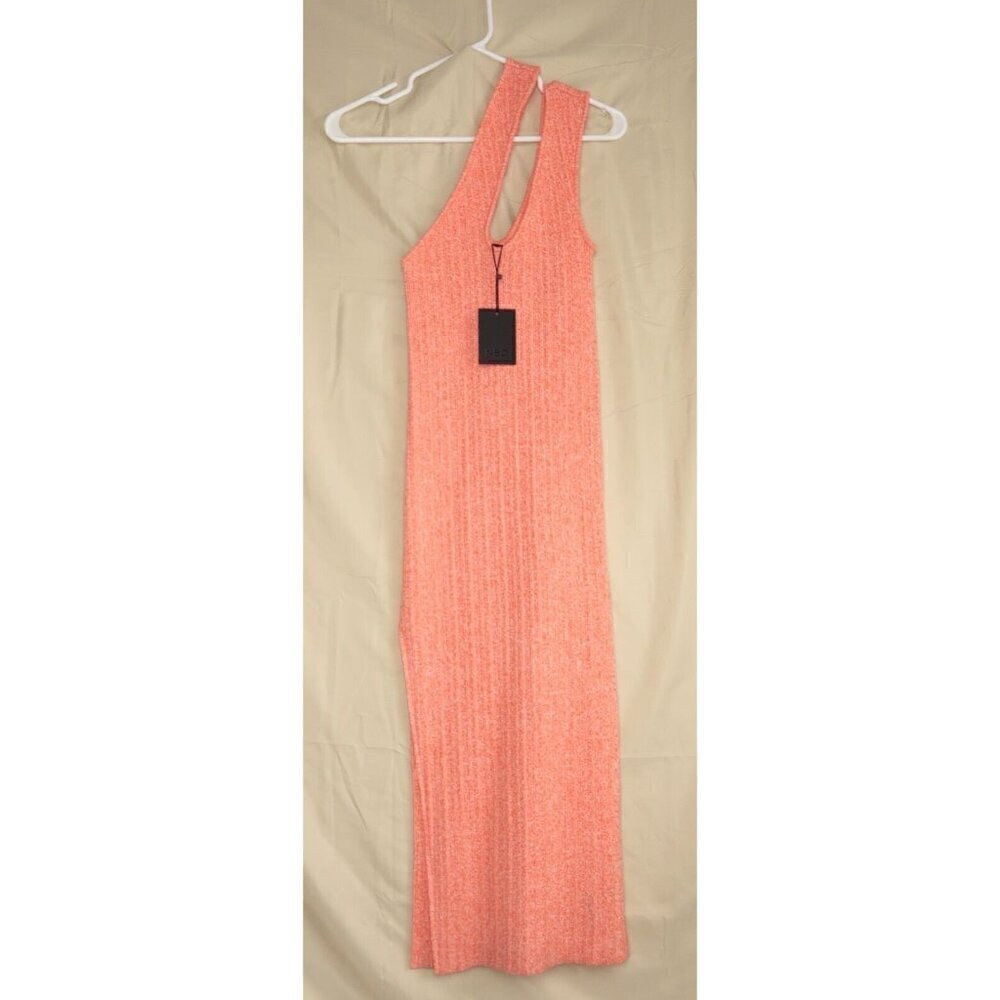 NBD Revolve Maxi Dress Orange Bodycon Sheath Ribbed Wool Blend Women's Small